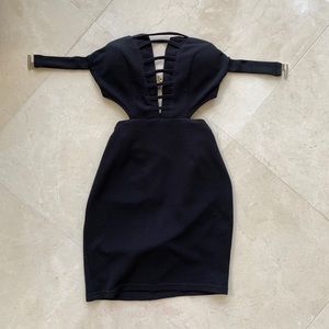 Black mini dress